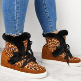 Winter Warm Wedge Heel Suede Boots Oshnow